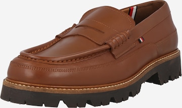TOMMY HILFIGER Slip-ons in Brown: front