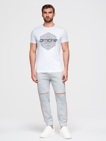 Ombre Slimfit Sportbroek in Grijs