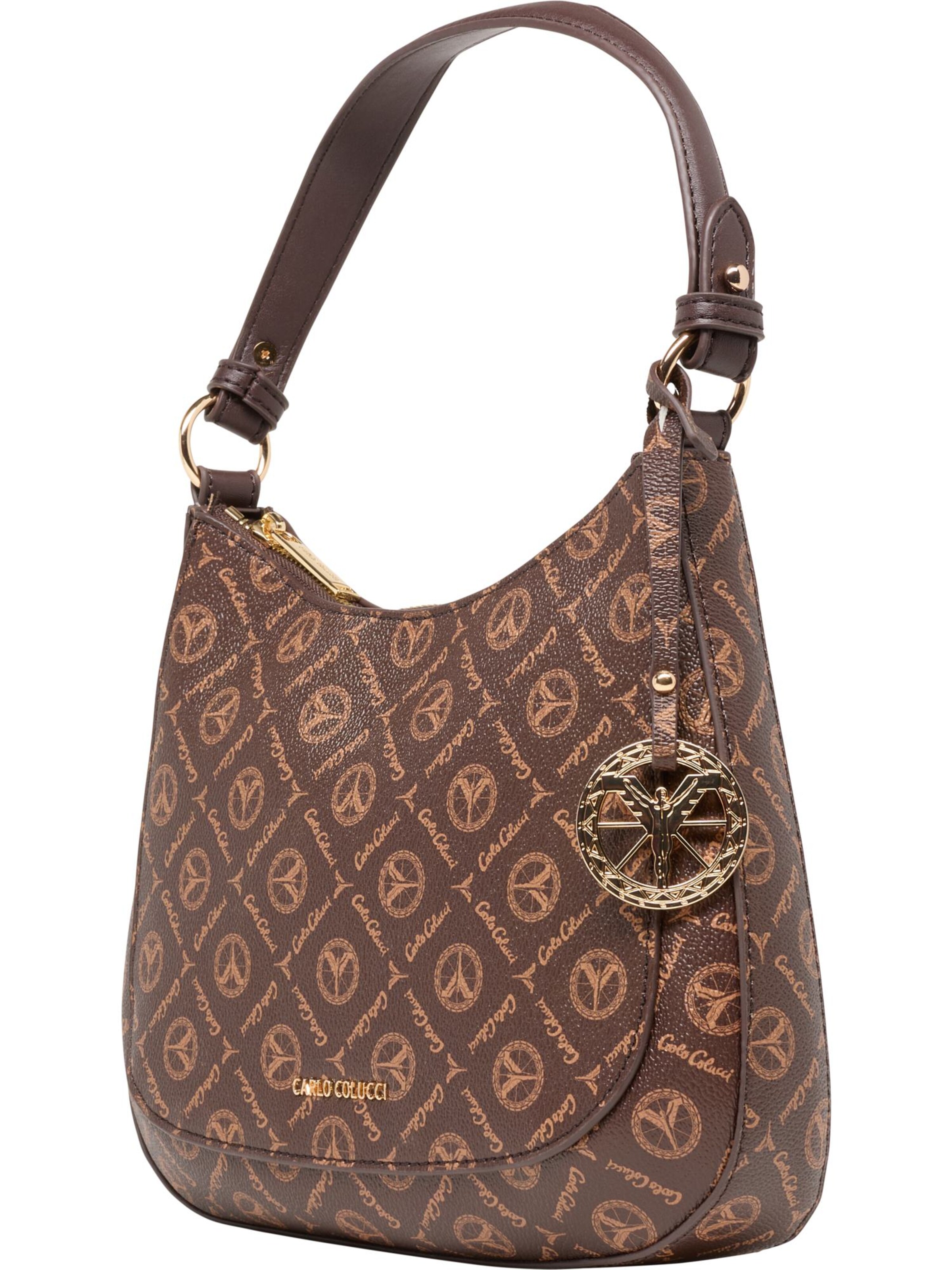 Carlo Colucci Schultertasche  ' Del Rosso ' in Braun