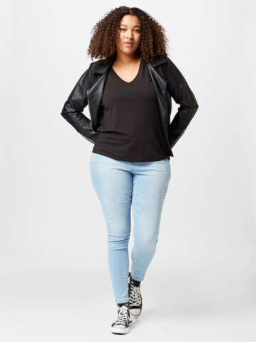 Vero Moda Curve T-Shirt 'Aya' in Schwarz