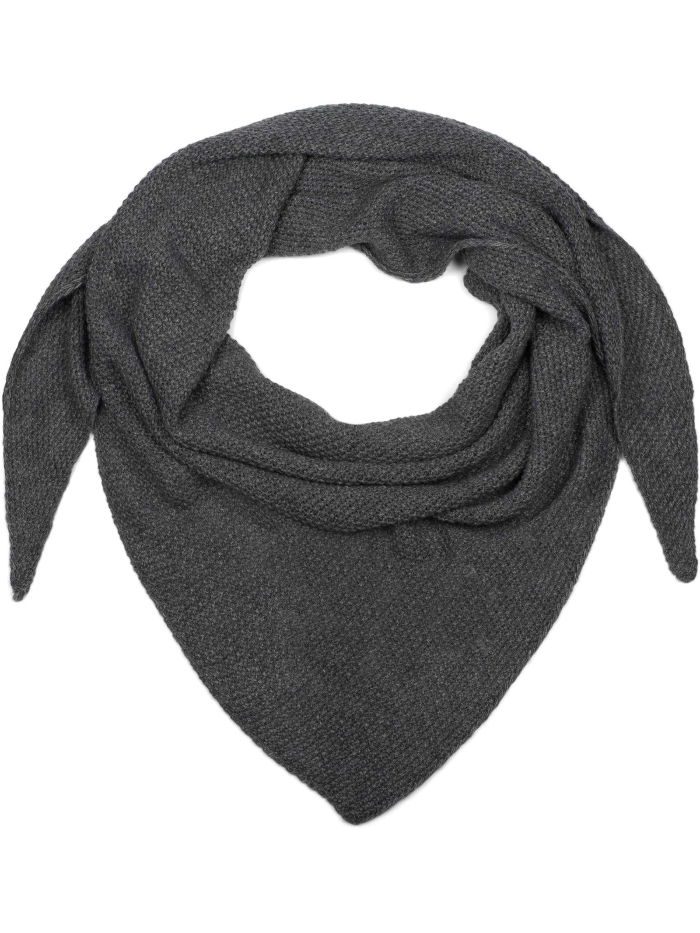 styleBREAKER Tuch 'Strick Dreiecktuch Einfarbig'‌‌‌‌‌‌‌‌‌‌ in Grau: Vorderseite