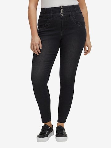 SHEEGO Skinny Jeans 'Anne' in Schwarz: predná strana