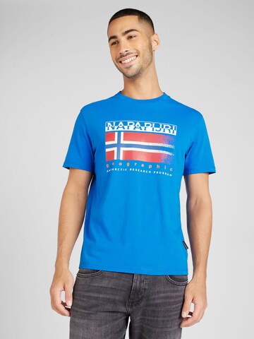 T-Shirt 'S-KREIS' NAPAPIJRI en bleu : devant