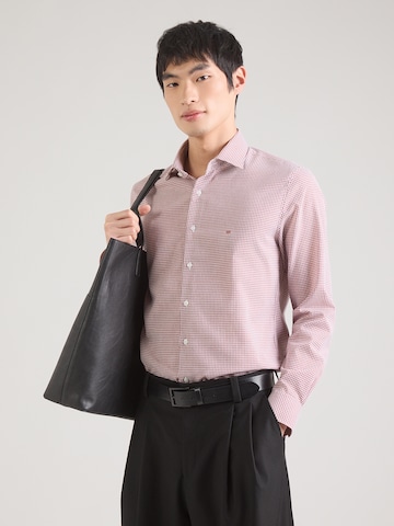 Michael Kors Slim fit Skjorta 'VICHY' i röd: framsida