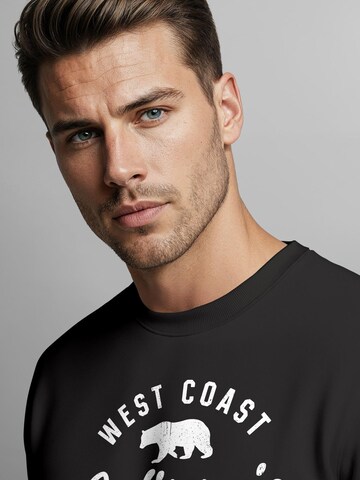 Neverless Sweatshirt 'California Bear' in Black