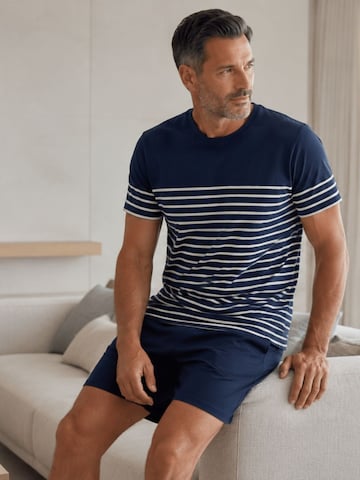 zd ZERO DEFECTS Pyjama kort 'Modal Bruma' in Blauw