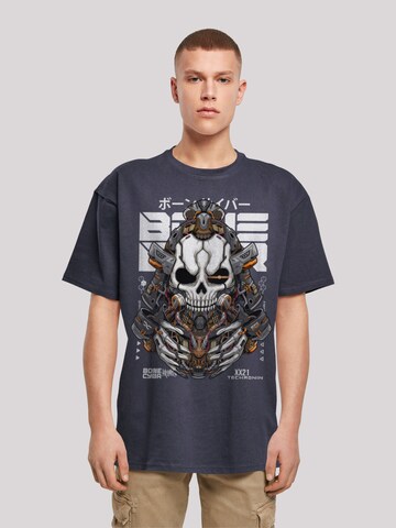 F4NT4STIC Shirt 'Bone Cyber Techronin CYBERPUNK STYLES' in Grey: front