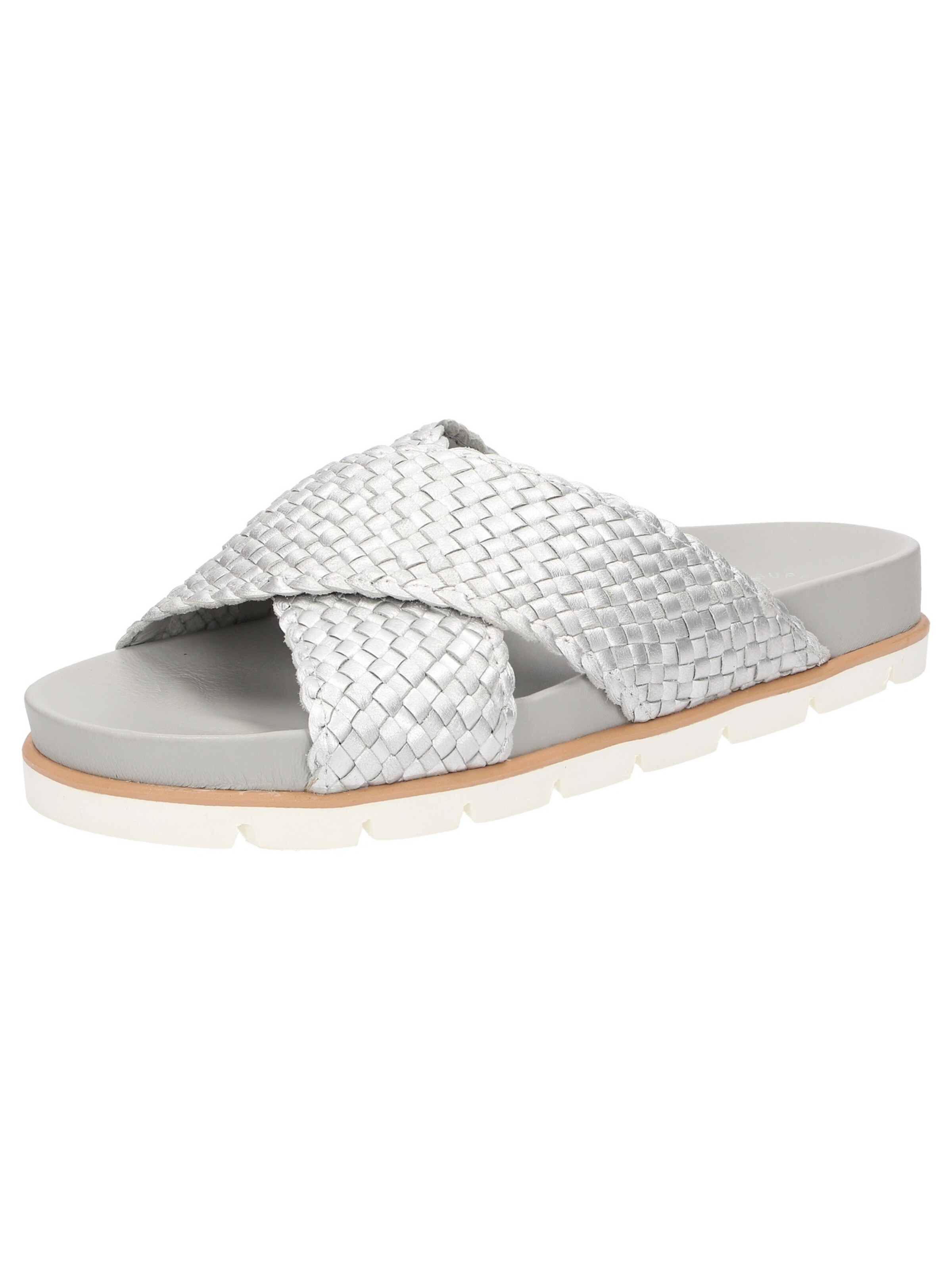 SIOUX Pantolette ' Libuse-700 ' in Silber: Vorderseite