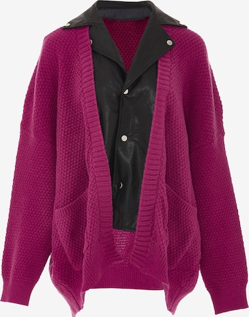 NAEMI Knit Cardigan in Pink: front