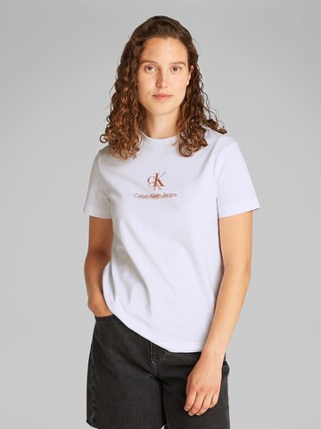 Maglietta 'SHADOW' di Calvin Klein Jeans in bianco: frontale