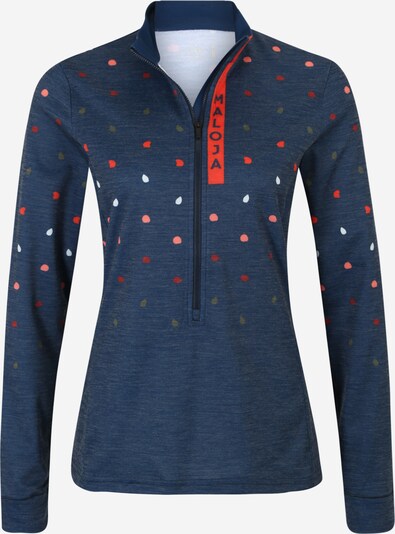 Maloja Sportshirt 'Copperbeech' in nachtblau / rosa / rot / weiß, Produktansicht