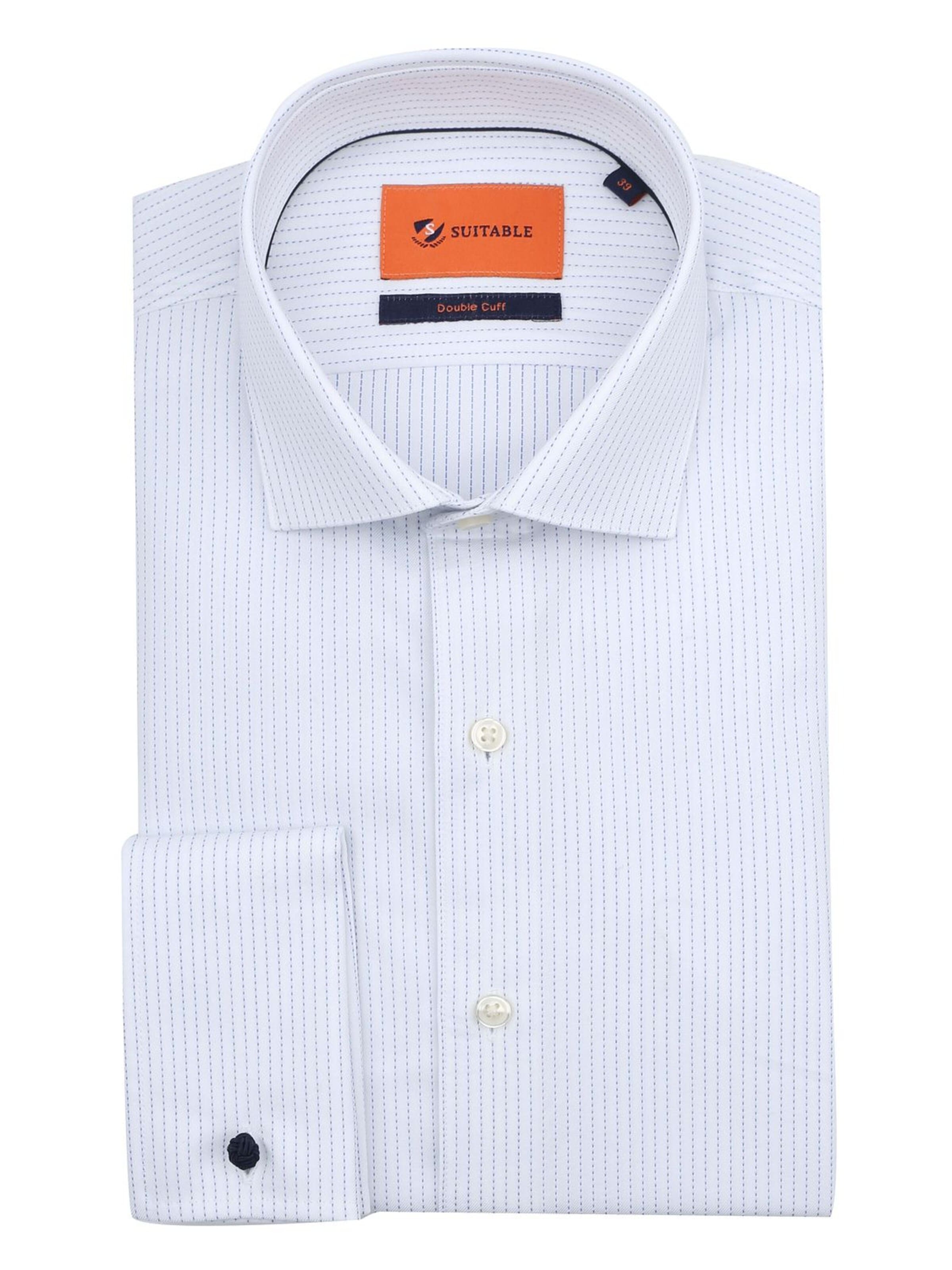 Suitable Slim fit Overhemd in Wit: voorkant