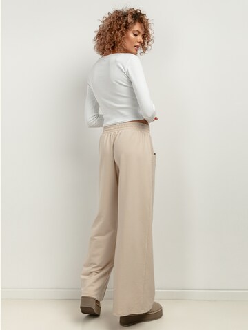 TESSITA Wide Leg Hose in Beige