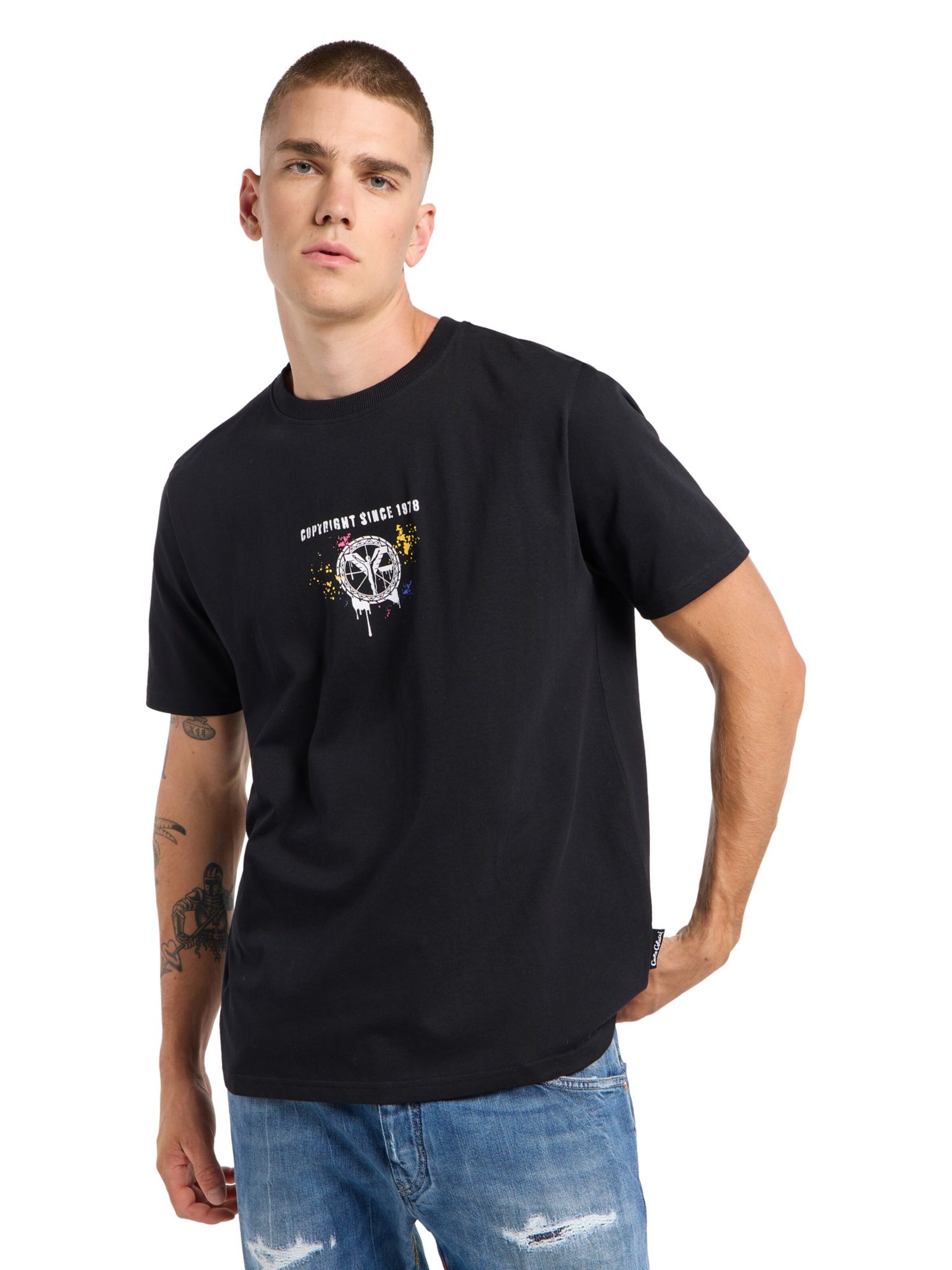 Carlo Colucci Shirt 'Facchinelli' in Black: front