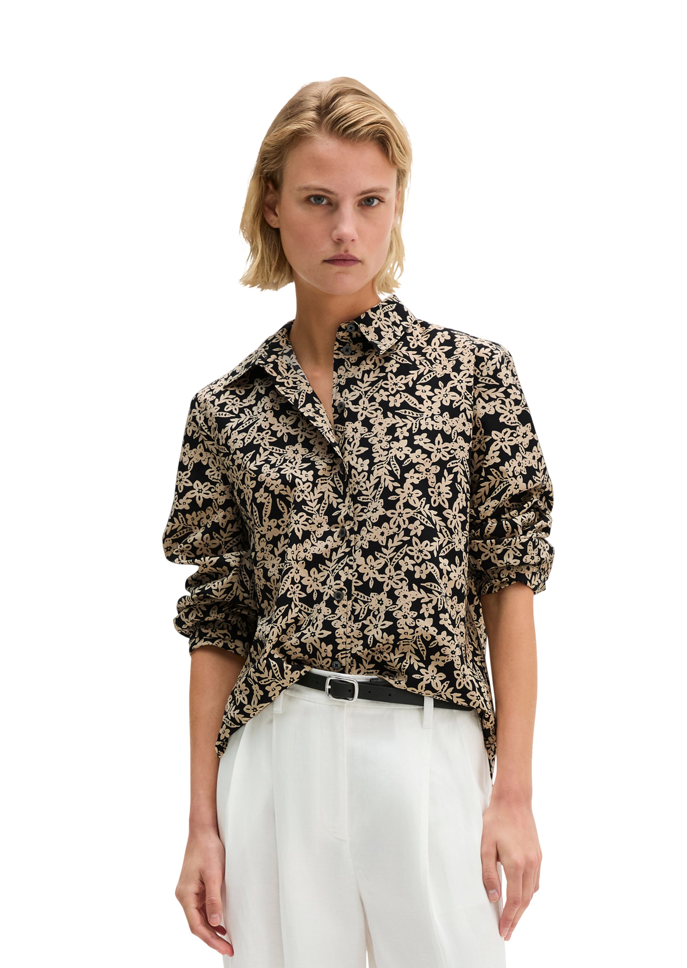 Marc O'Polo Blouse in Zwart: voorkant