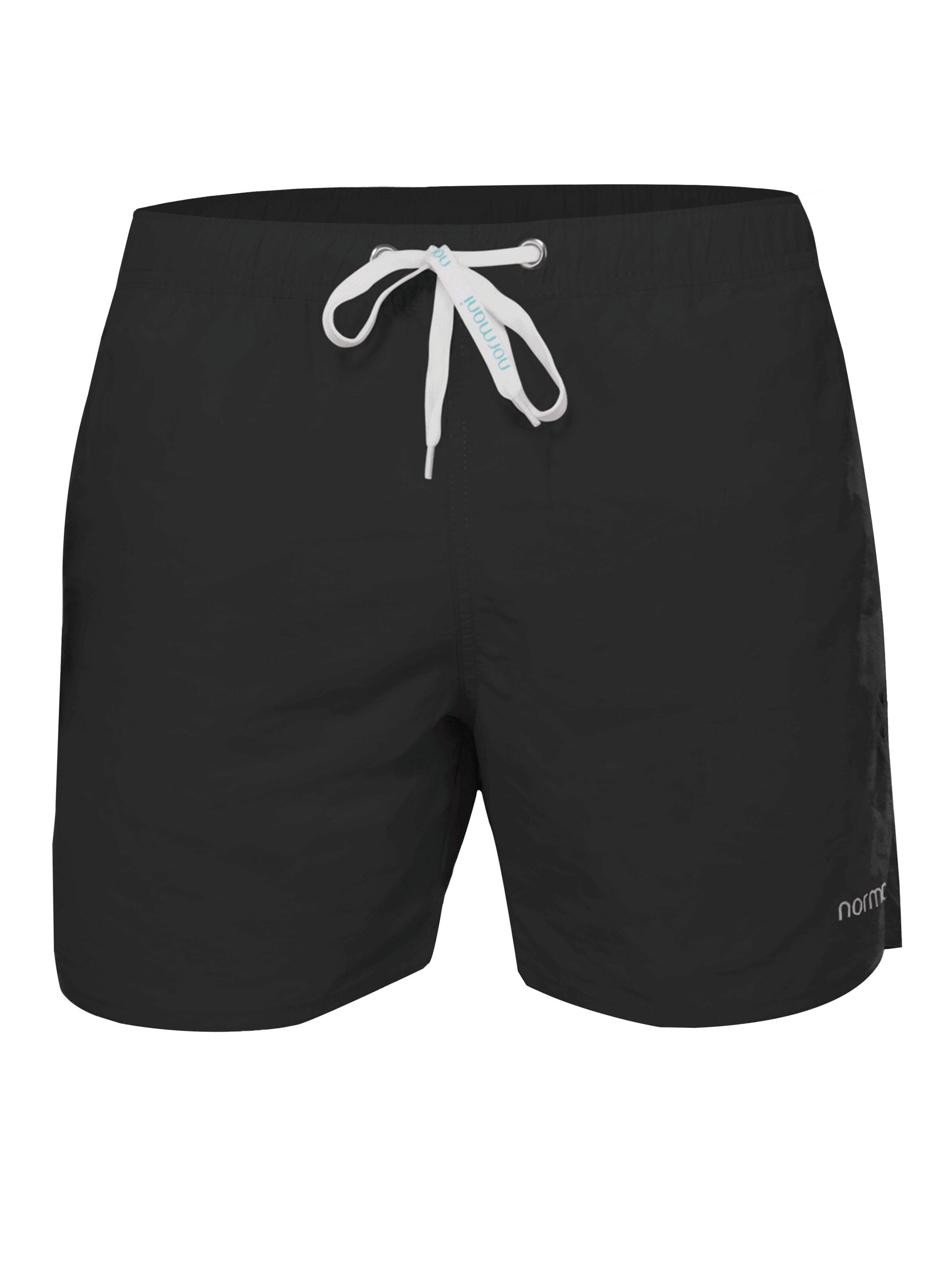 normani Zwemshorts 'Coastline' in Zwart: voorkant