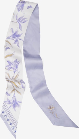 MayTree - Chal 'Seidenbandeau Twillseide beidseitig, Taglilie 7 x 116 cm' en lila: frente