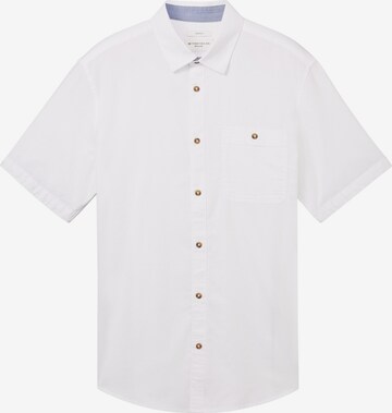 Chemise TOM TAILOR en blanc : devant