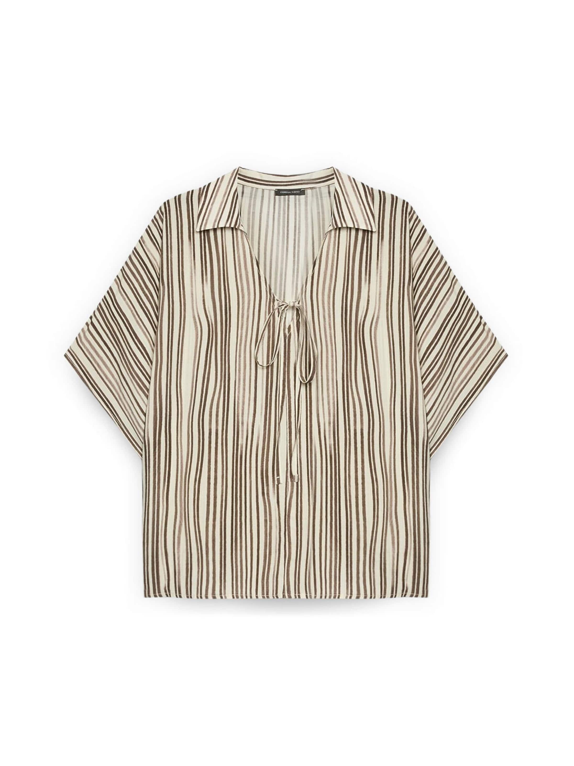 Fiorella Rubino Blouse in Bruin: voorkant