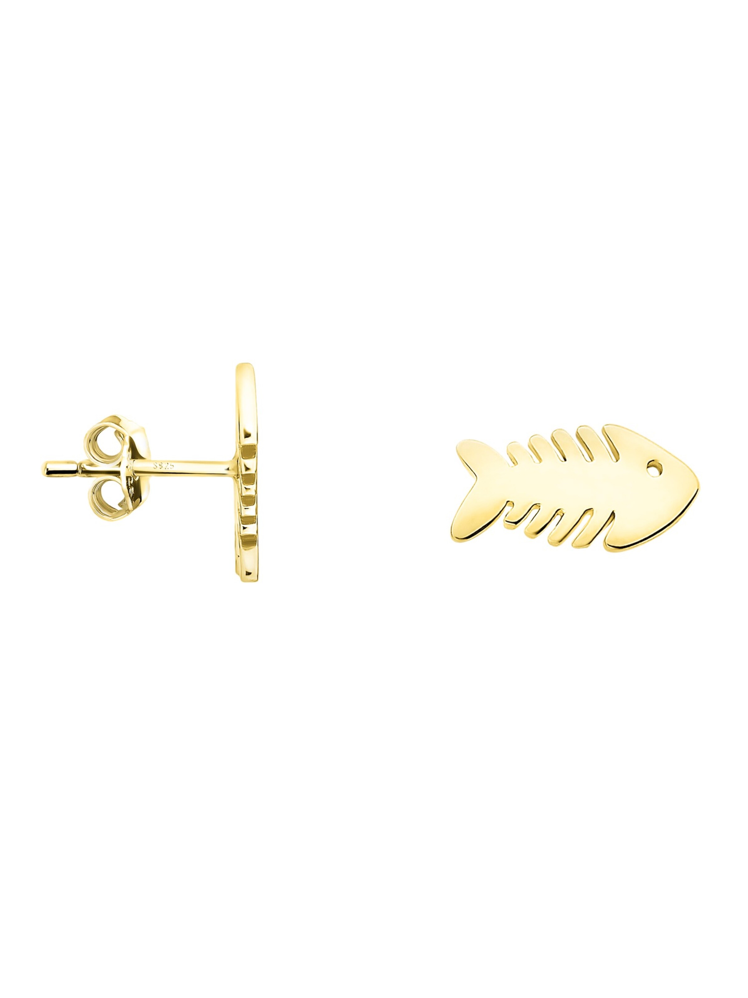 Sofia Milani Ohrringe 'Fish'‌‌ in Gold: Vorderseite