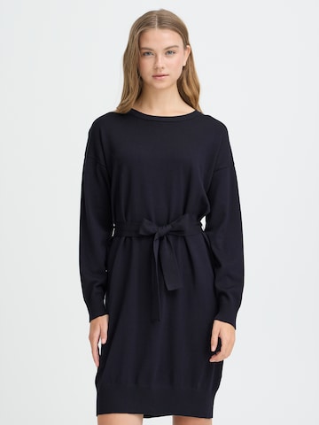 ICHI - Vestido de malha 'IHLULS' em azul: frente