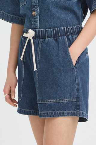 ICHI Loosefit Shorts 'ICHKamina' in Blau