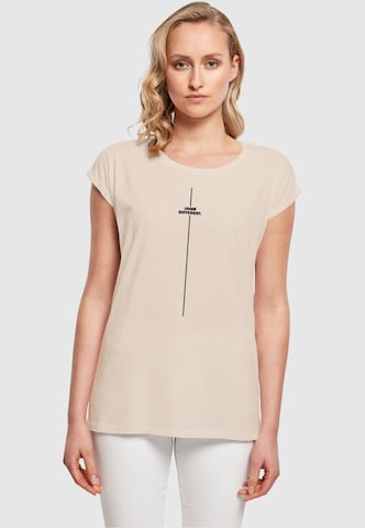 Merchcode T-Shirt 'Think Different' in Beige: predná strana