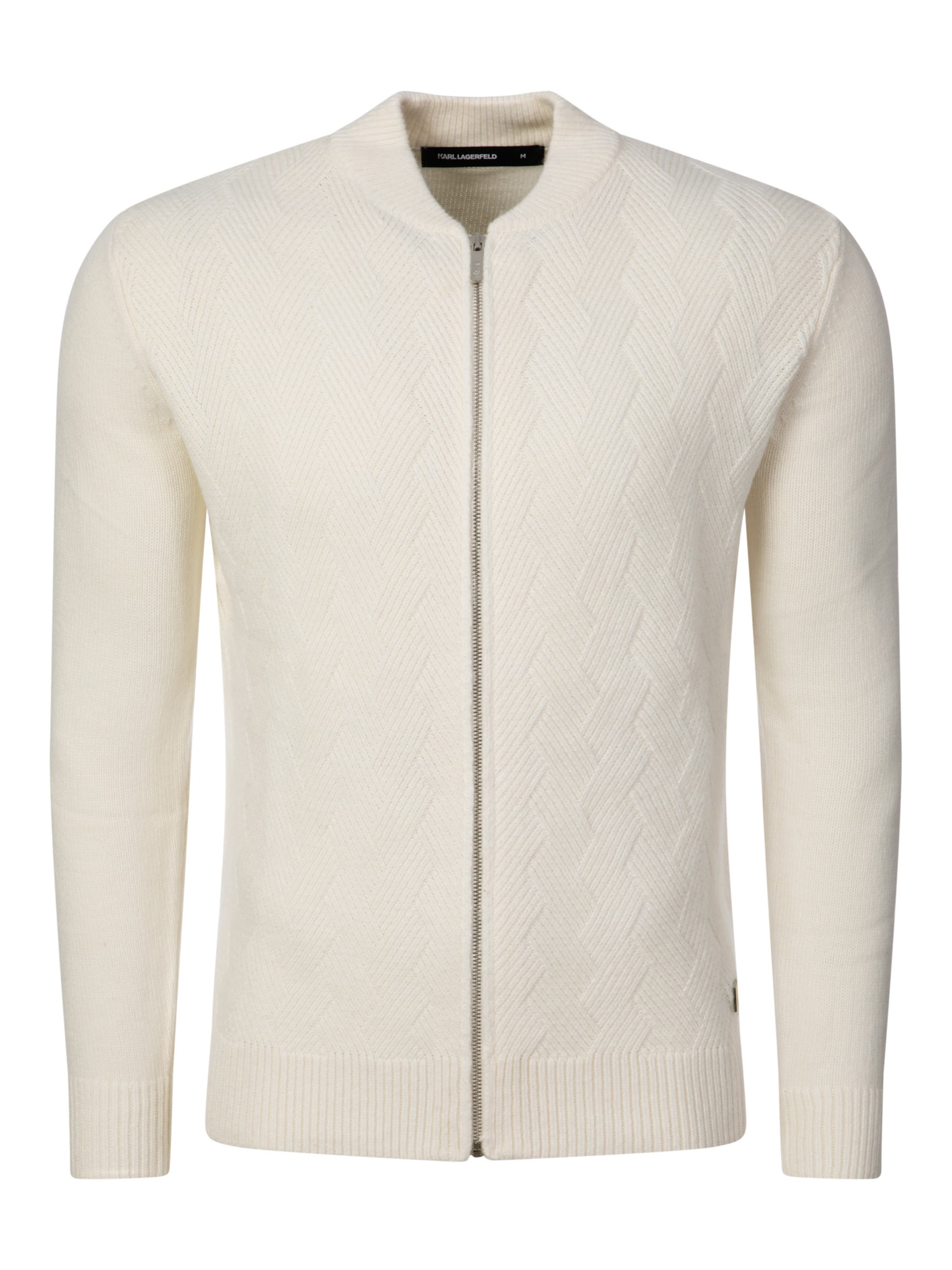 Karl Lagerfeld Strickjacke in Beige: Vorderseite