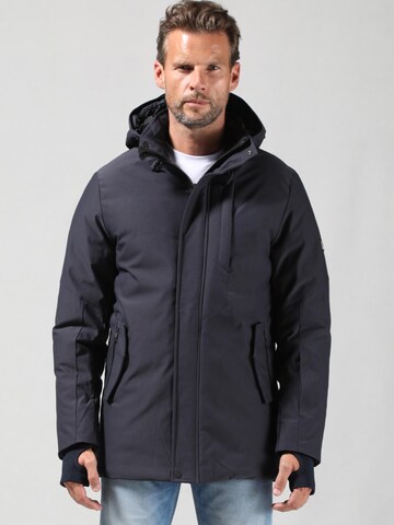 Gabbiano Winter Parka in Blue: front