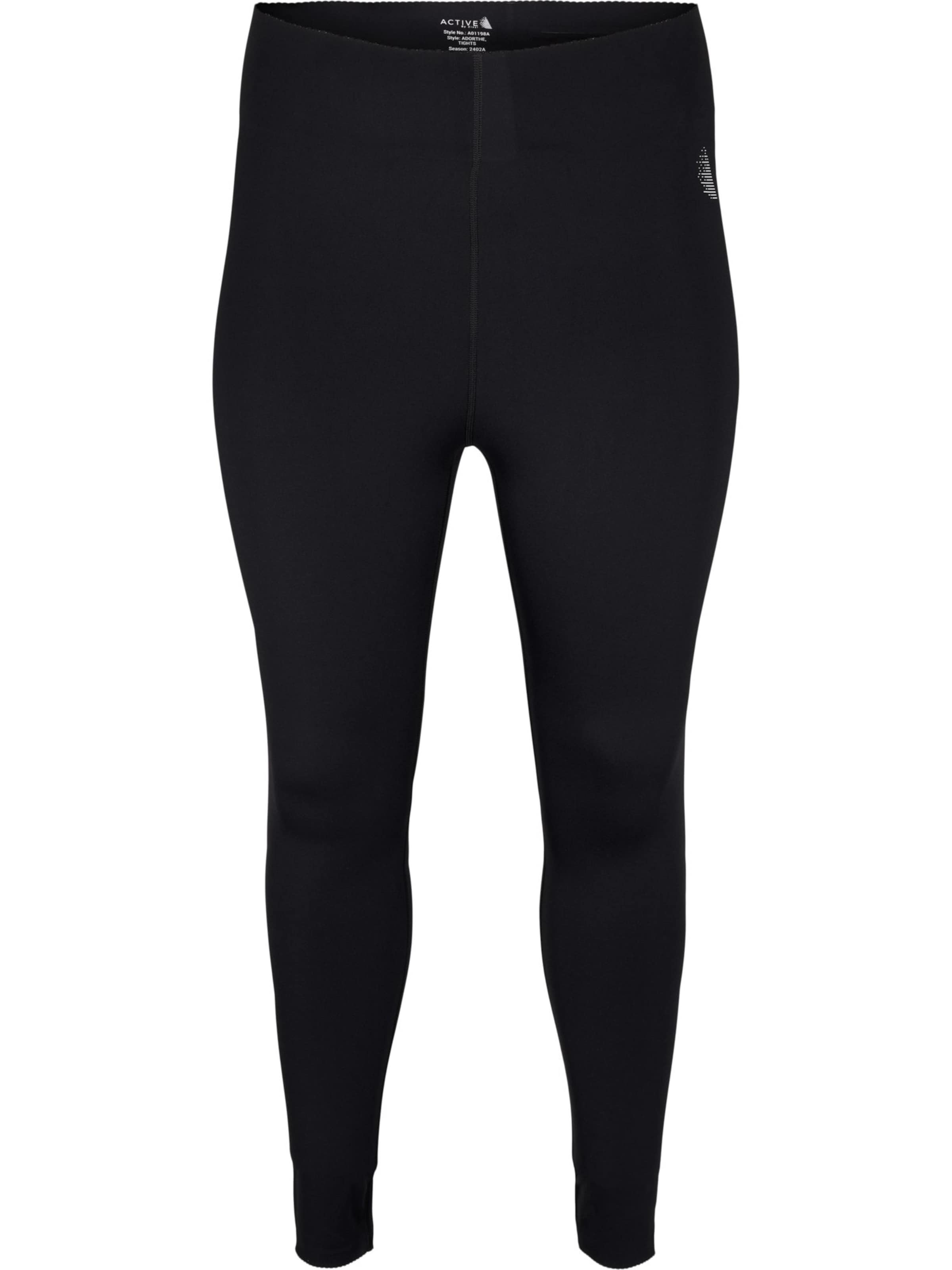 Active by Zizzi Skinny Sportbroek &#x27;ADORTHE&#x27; in Zwart: voorkant