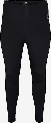 Active by Zizzi Skinny Sportbroek 'ADORTHE' in Zwart: voorkant