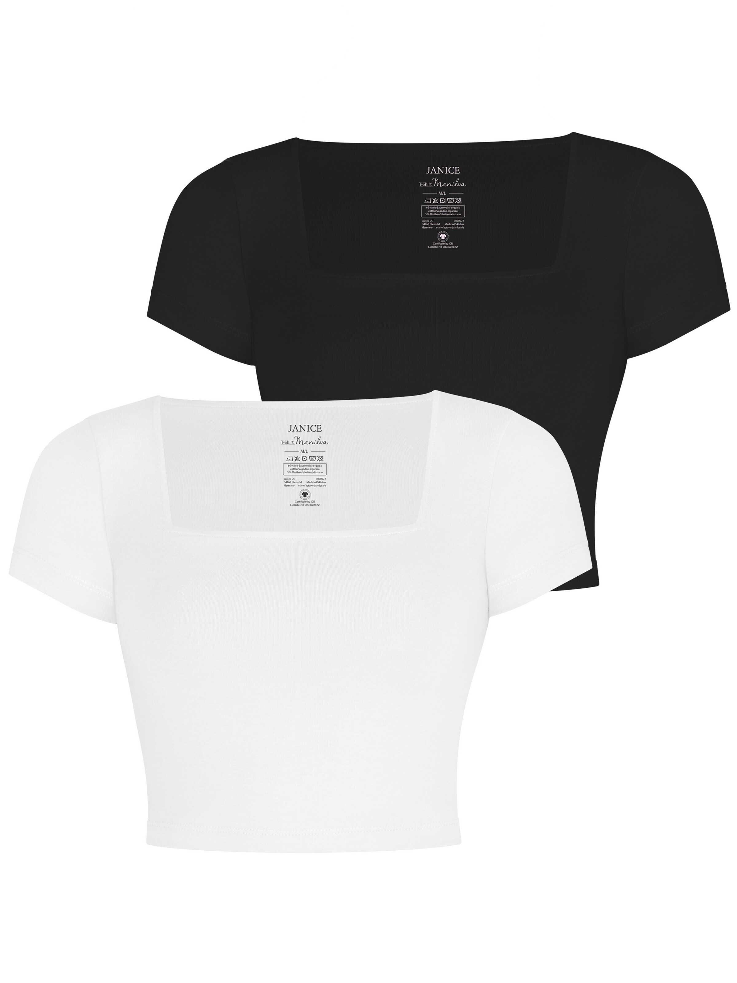Janice Shirt in Zwart: voorkant