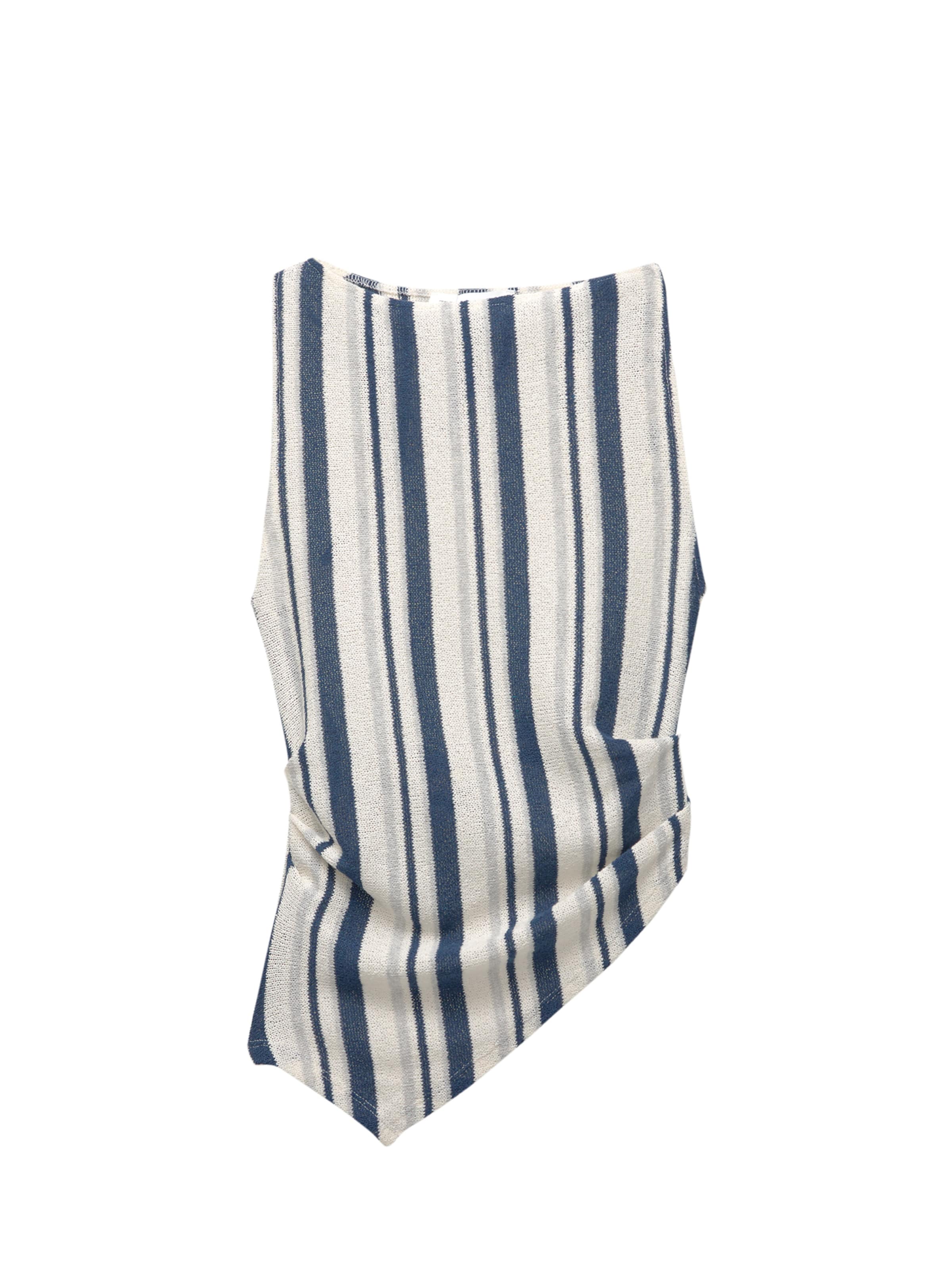 Tops en tricot Pull&Bear en bleu : devant