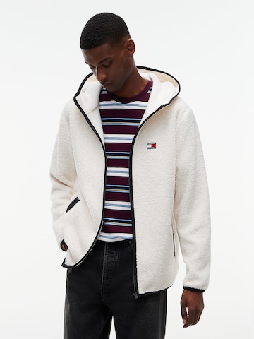 Tommy Jeans Ζακέτα φλις σε μπεζ: μπροστά