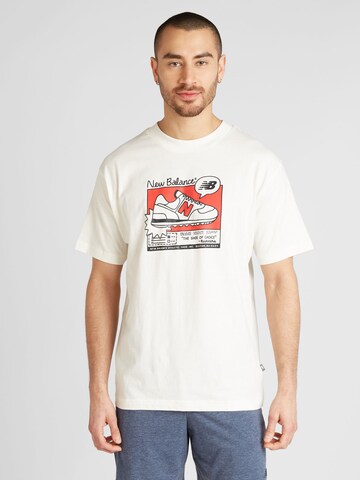 T-Shirt 'Essentials' new balance en blanc : devant