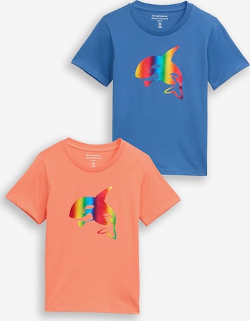 TOM TAILOR Majica | modra barva: sprednja stran