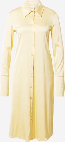 PATRIZIA PEPE - Vestido camisero en amarillo: frente
