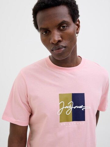 JACK & JONES Тениска 'JORFrederiksberg' в розово
