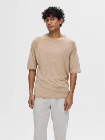 SELECTED HOMME Genser 'COMO' i beige: forside