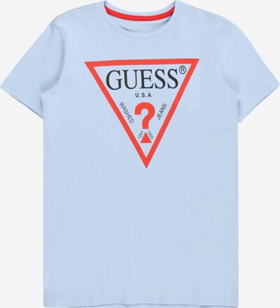 GUESS T-Shirt en bleu clair / rouge / noir, Vue avec produit