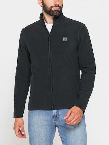 Carrera Jeans Fleece jacket 'Central Zip' in Green: front