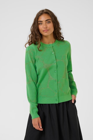 CULTURE Cardigan 'CUhearty' i grøn: forside