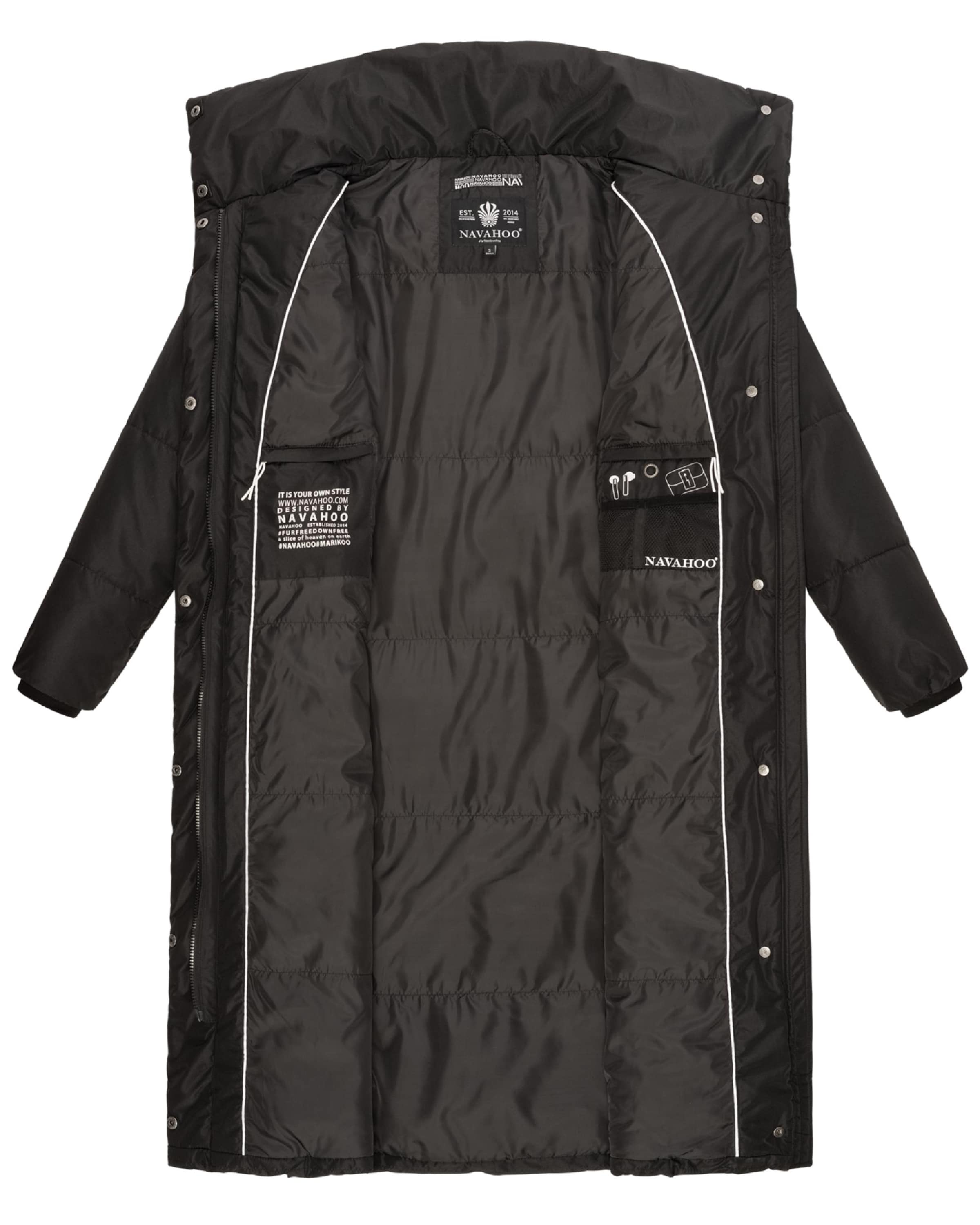NAVAHOOZimski kaput 'Mirenaa' - crna boja