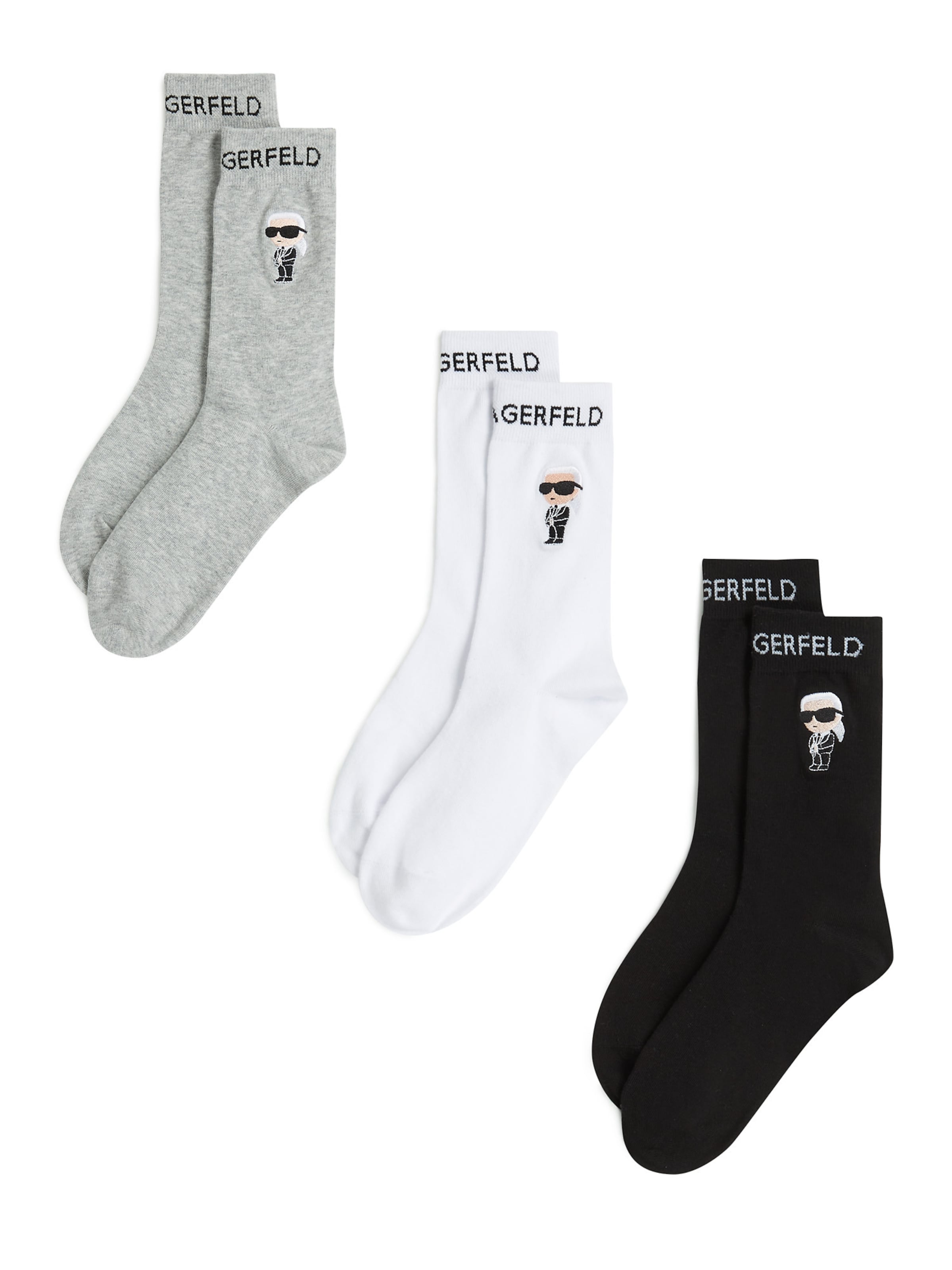 Karl Lagerfeld Κάλτσες σε γκρι: μπροστά