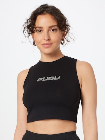 FUBU Top in Black: front