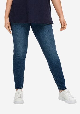 s.Oliver Red Label Big & Tall Skinny Jeans in Blauw: voorkant