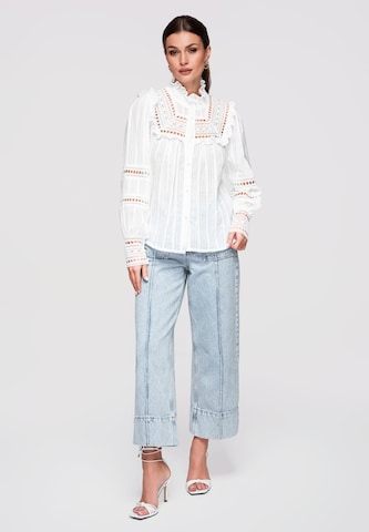 Ombre Blouse in White