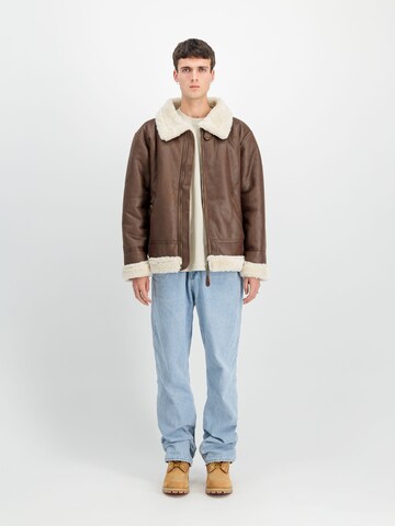 ALPHA INDUSTRIES Between-Season Jacket 'B3 FL' in Brown