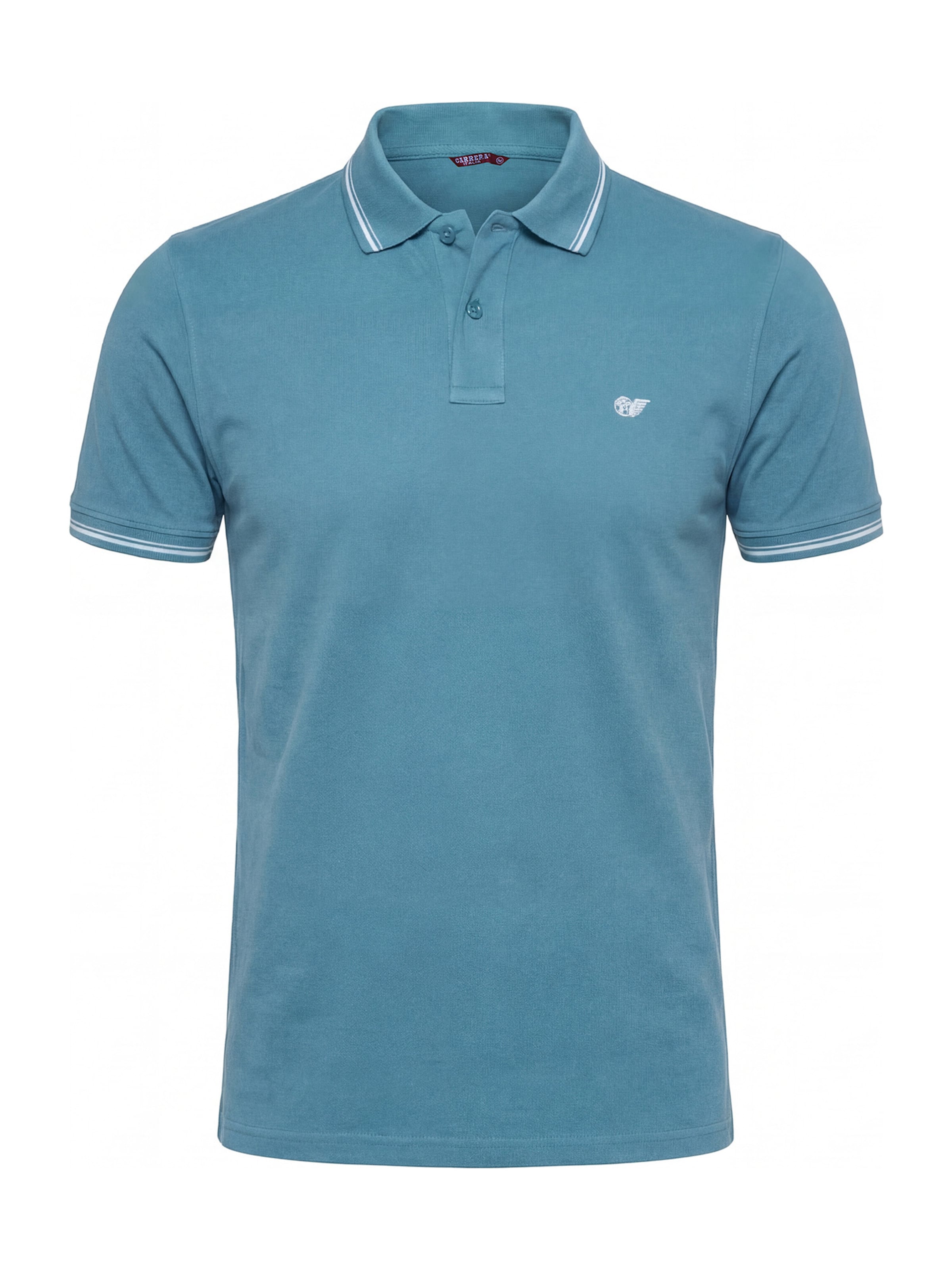 Carrera Jeans Hemd 'Piquet'‌‌ in Blau: Vorderseite