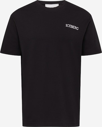 ICEBERG T-shirt i svart: framsida